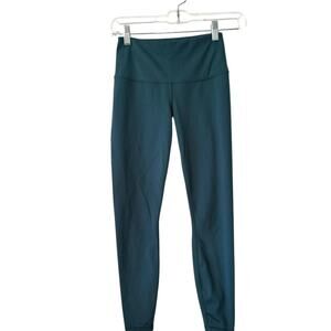 Yogalicious Lux Teal Blue 7/8 Length Cropped Activewear Leggings - Size XS